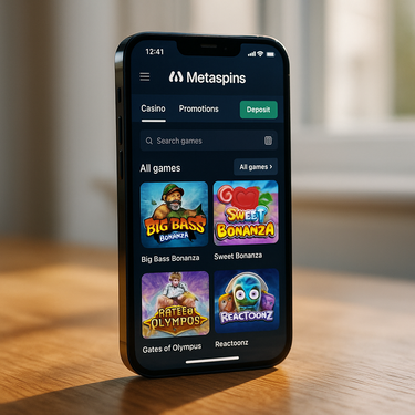 MetaSpins Casino - Mobiele Interface - Responsive Design voor België